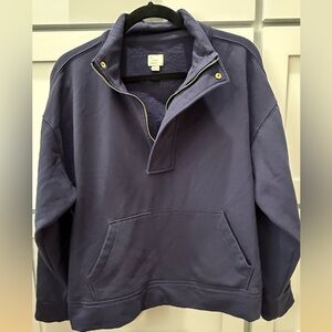 Target mock neck cropped 1/4 zip sweatshirt